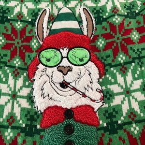 Llama Christmas sweater